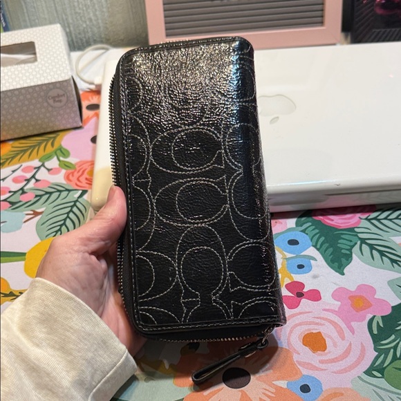 Coach Black Wallet with Snap Closure - Picture 2 of 5